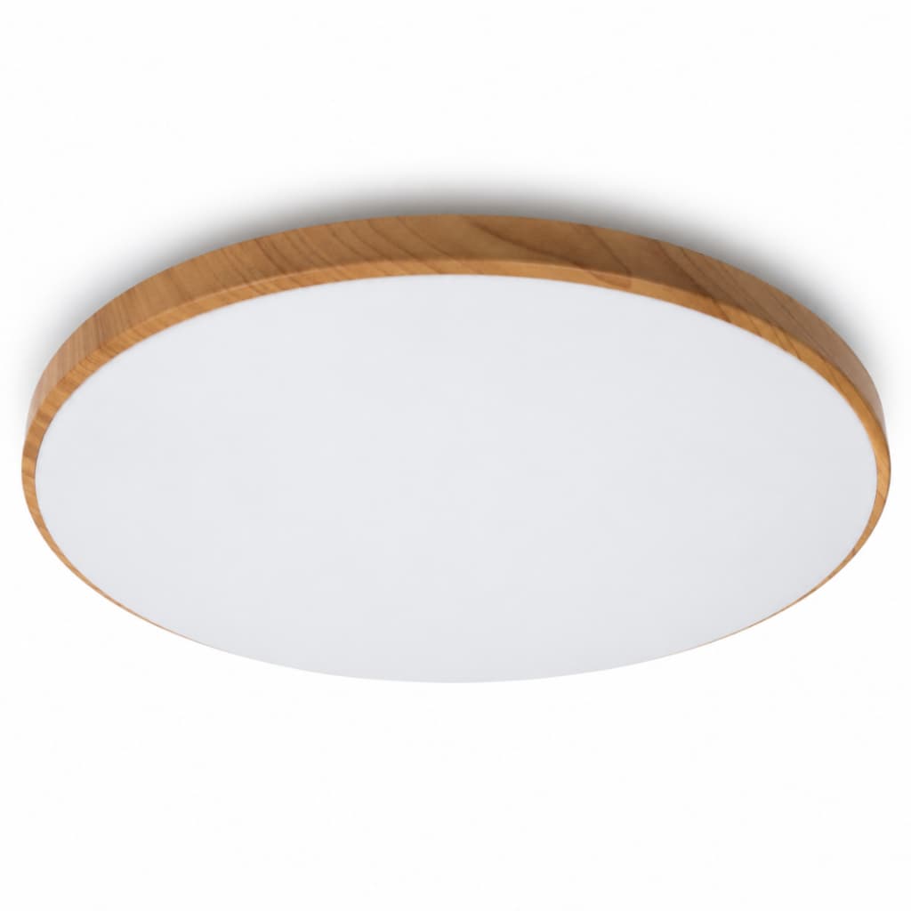 Plafon Led Moderno sobrepor 31w Redondo 3000k (Quente) 4000k (Neutra) 6500k (000000Frio) 37cm Tipo Orbital - Madeira