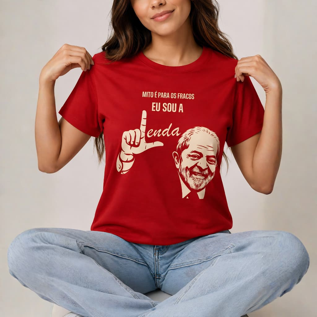 Camiseta Lula Eu Sou a Lenda Algodão 100% Unissex Estampa Política