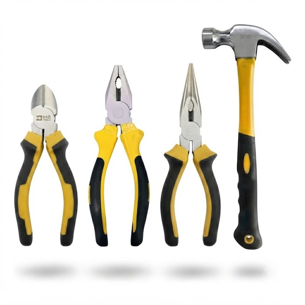 Kit 3 Alicates Bico Universal Corte + Martelo Profissional