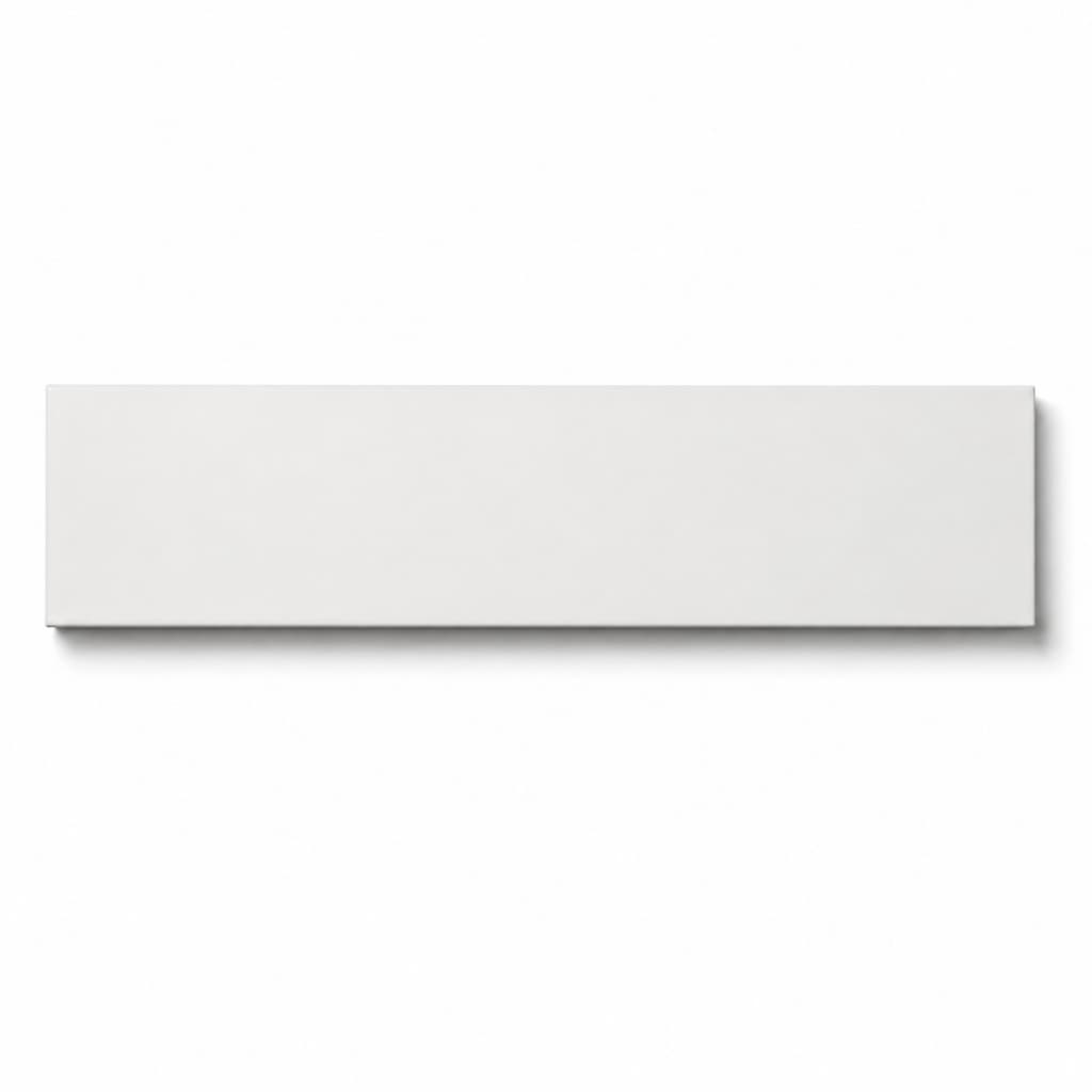 Kit 5 Rodapés Placas Porcelanato Retificado Branco 40x7