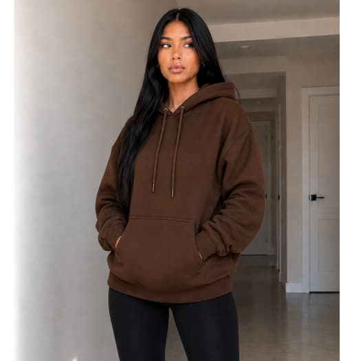 Moletom Canguru Unissex Flanelado com Capuz e Bolso Algodão Liso Blusa de Frio Premium
