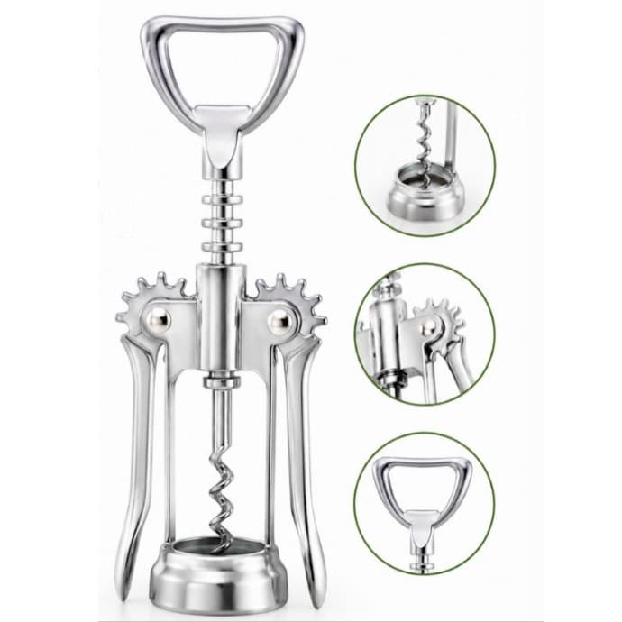 Abridor De Garrafas Saca Rolha Rolhas E Garrafa Mendonza Forte de metal Multiuso 16,5CM