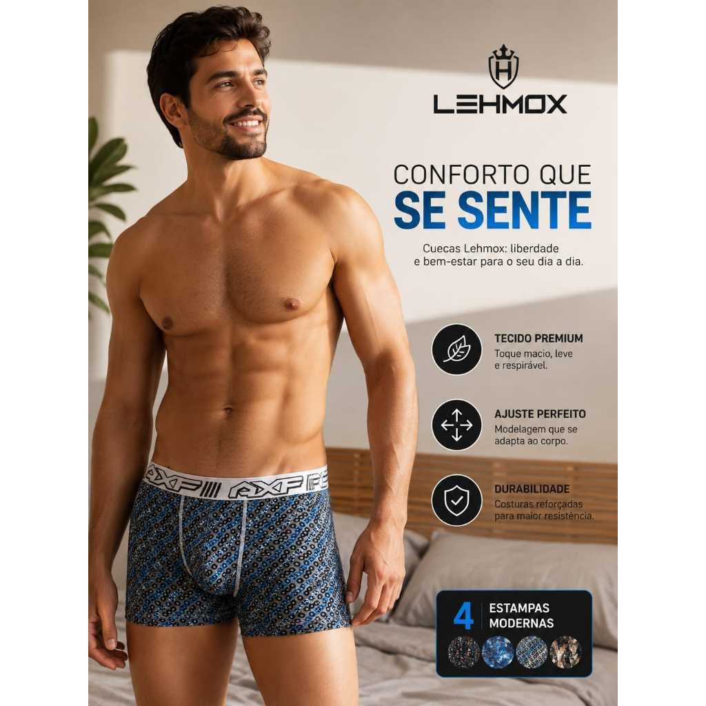 Conjunto de Cuecas Boxer em Material Leve para Máximo Conforto Diário e Atividades Físicas