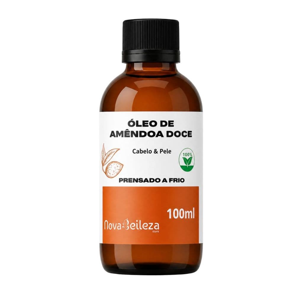 Óleo de amêndoas doce 100% puro 100ml Hidratante Corporal e Capilar