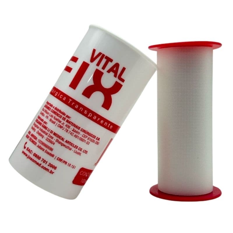 Fita Transpore 100mm x 4,5m Hipoalergênica Transparente - Vital Fix