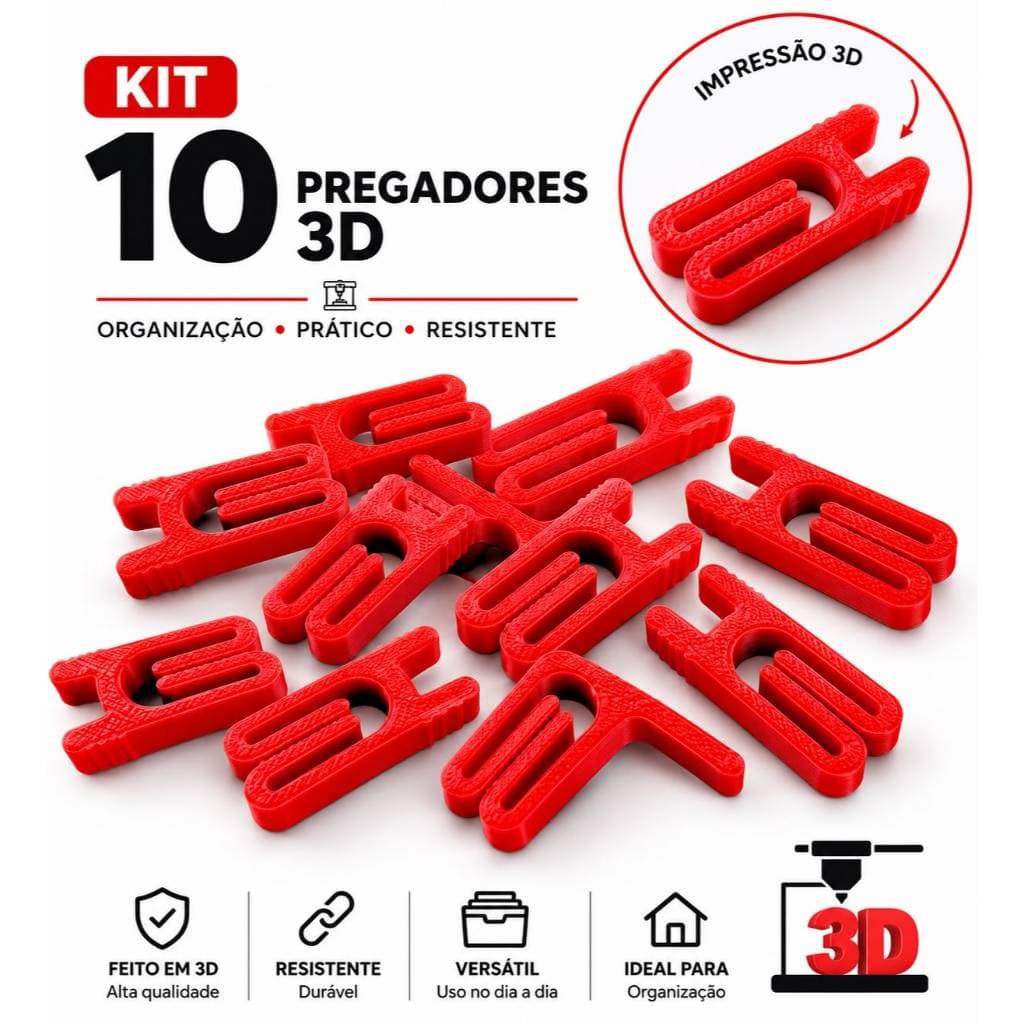 Kit Prendedor Vedador Para Saco Clip Fecha Embalagens Alimentos
