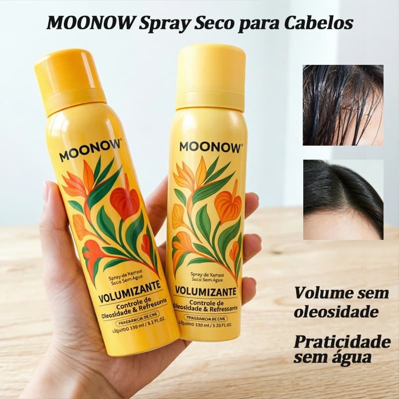 Shampoo a Seco Spray Antioleosidade Volume | Cabelo Oleoso | Sem Água Sem Resíduos | Fórmula Leve Todos os Tipos