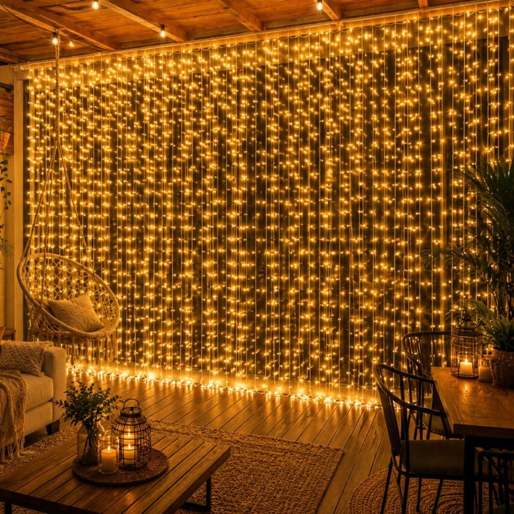 Cortina LED 3M 8 Modos De Iluminação Luzes De Fada De Fadas USB Para Decorações De Natal
