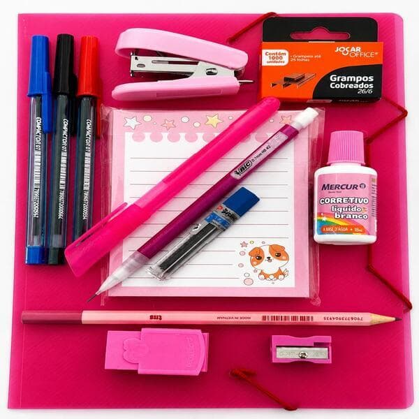 Kit Escolar Princesinha Rosa
