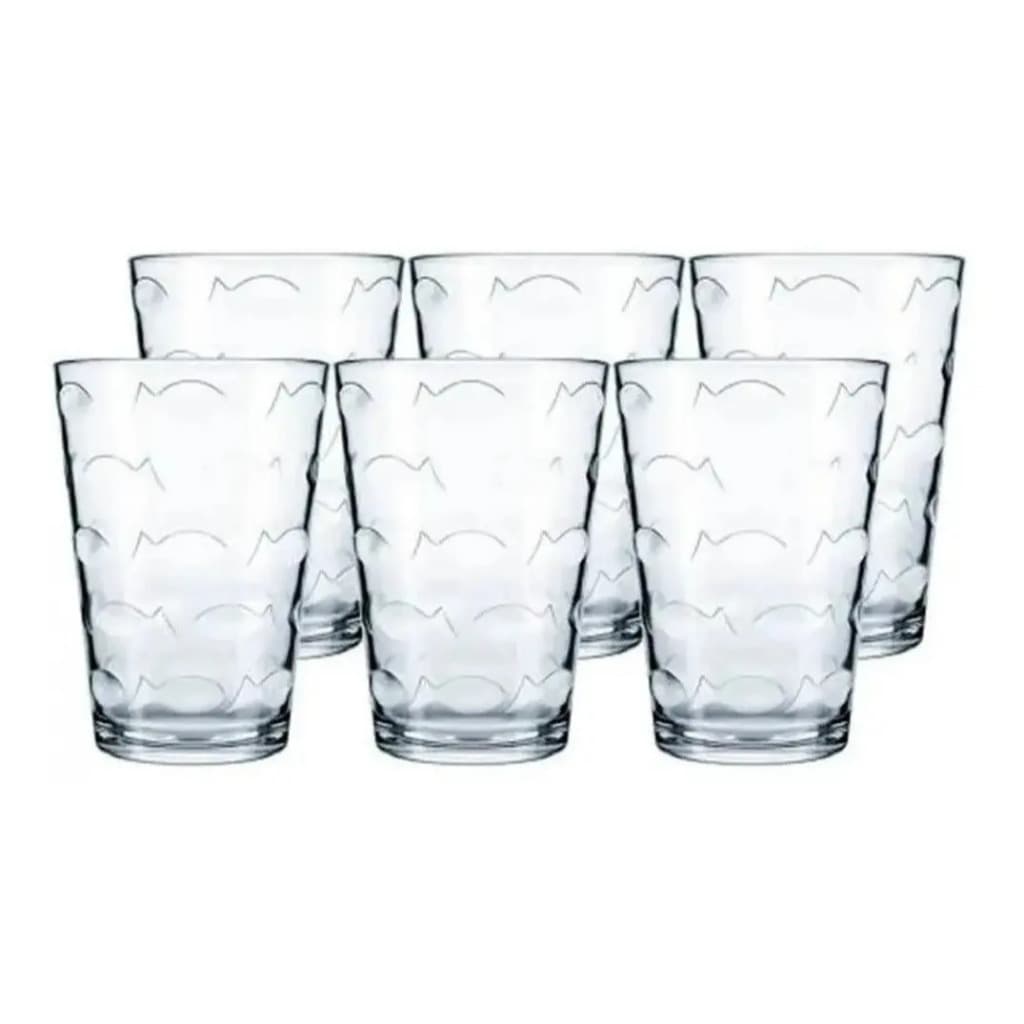 Jogo 6 Copos Laguna Nadir 2026 Vidro Água Suco Refrigerante Copo Alto Resistente Mesa Posta Casa