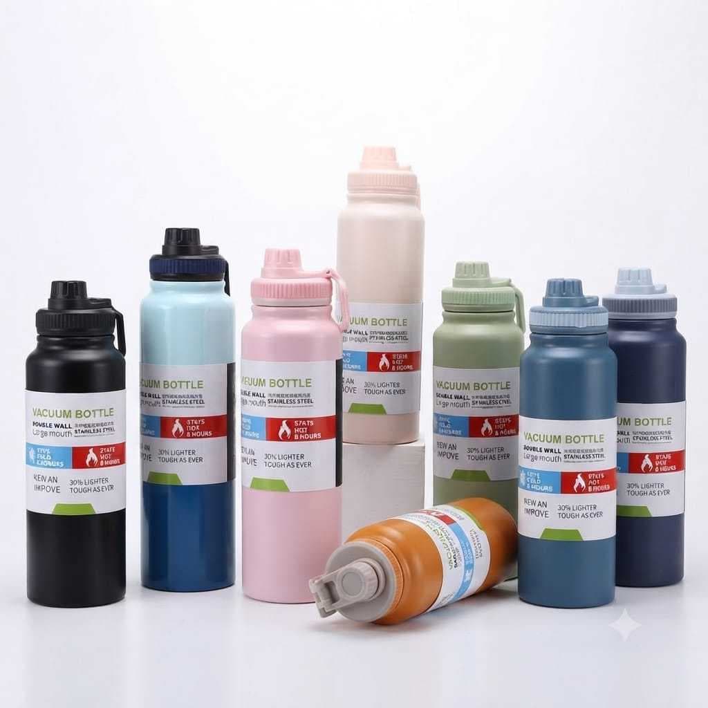 Garrafa Térmica de Água em Aço Inox - Garrafa Academia - Garrafa Tumblr 800ml Resistente
