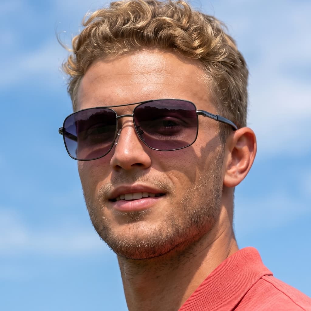 Óculos de Sol Aviador Quadrado Escuro Premium Basico Atemporal Moda Retro uv400 Masculino Feminino