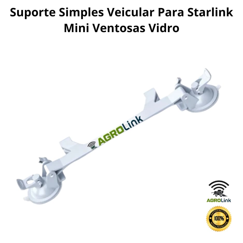 Suporte Simples Veicular Para Starlink Mini 2 Ventosas Vidro