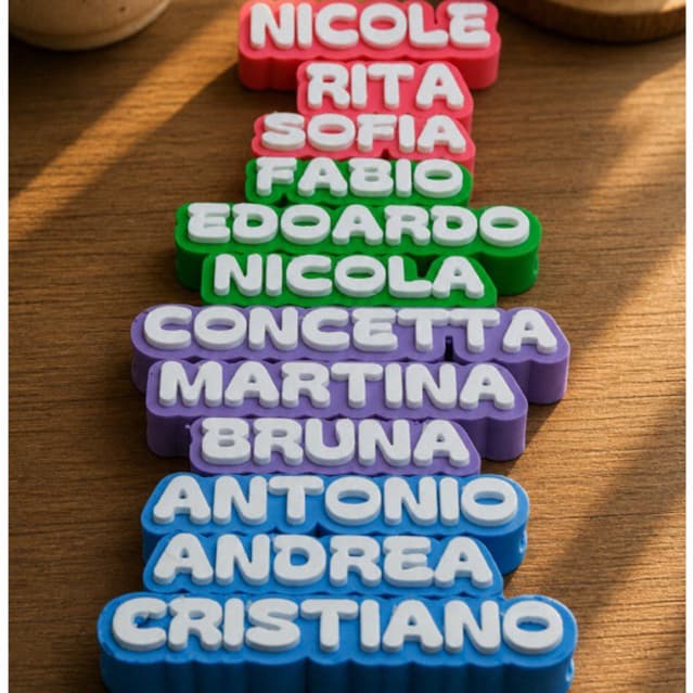 Nome Encaixável para Lápis Personalizado em 3D | Nome Personalizado Escolar | Identificador para Lápis | Presente Cri