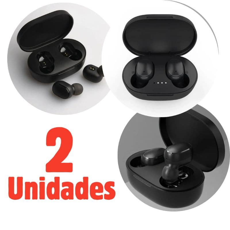 Kit 2 Fones de Ouvido Sem Fio Bluetooth AirDots Pro Potente