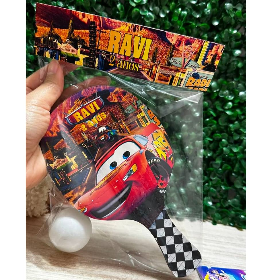 Kit Raquete de Ping Pong Personalizada | Todos os Temas | Lembrancinha para Festa Infantil | Com Nome