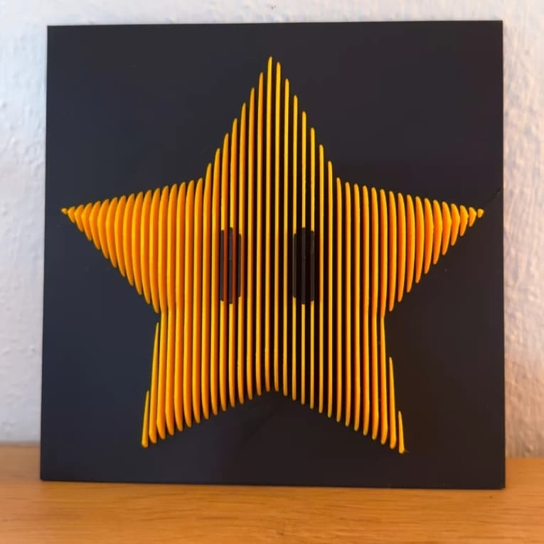 Quadro Estrela Mario Decoração para parede Quarto 3D Geek Nerd