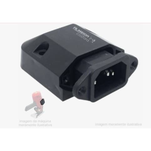 Conjunto Tampa Protetora  da tomada S-111 + Tomada macho de Força para maquina de Cortar 4 Pol S-109 / C168