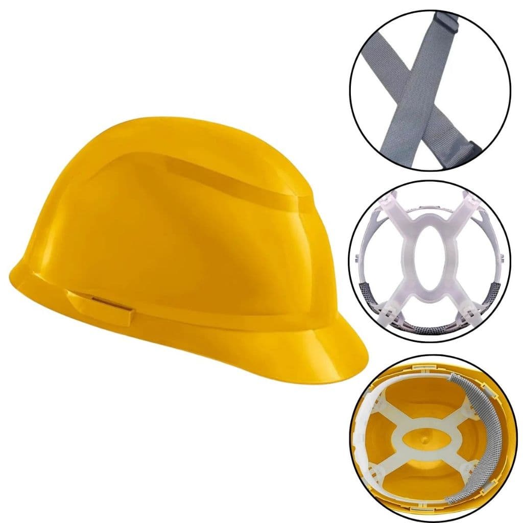 Capacete Amarelo Segurança Obra Proteção Epi Classe E