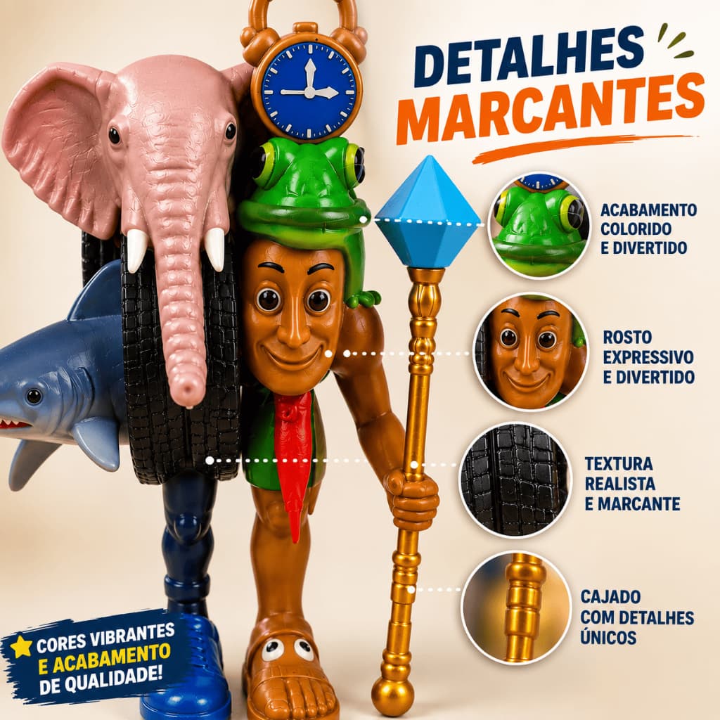 Boneco Brainrot Colecionável 15cm Colorido Em PP E Vinil Personagem Decorativo Para Crianças E Coleção