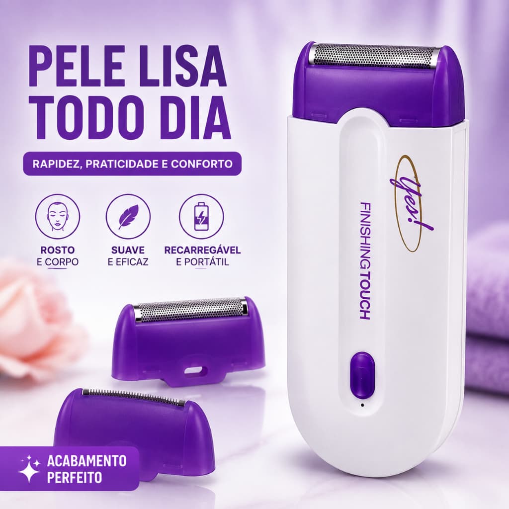 Depilador Elétrico Feminino Finishing Touch Removedor de Pelos Facial Corporal Recarregável Bivolt