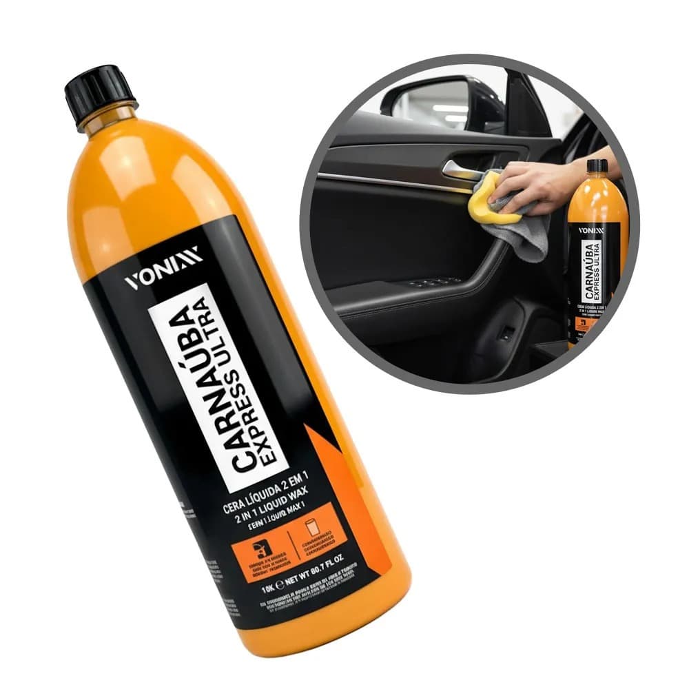 Carnaúba Express Ultra Vonixx 1,5L - Cera Concentrada 2 em 1 para Pintura e Plásticos