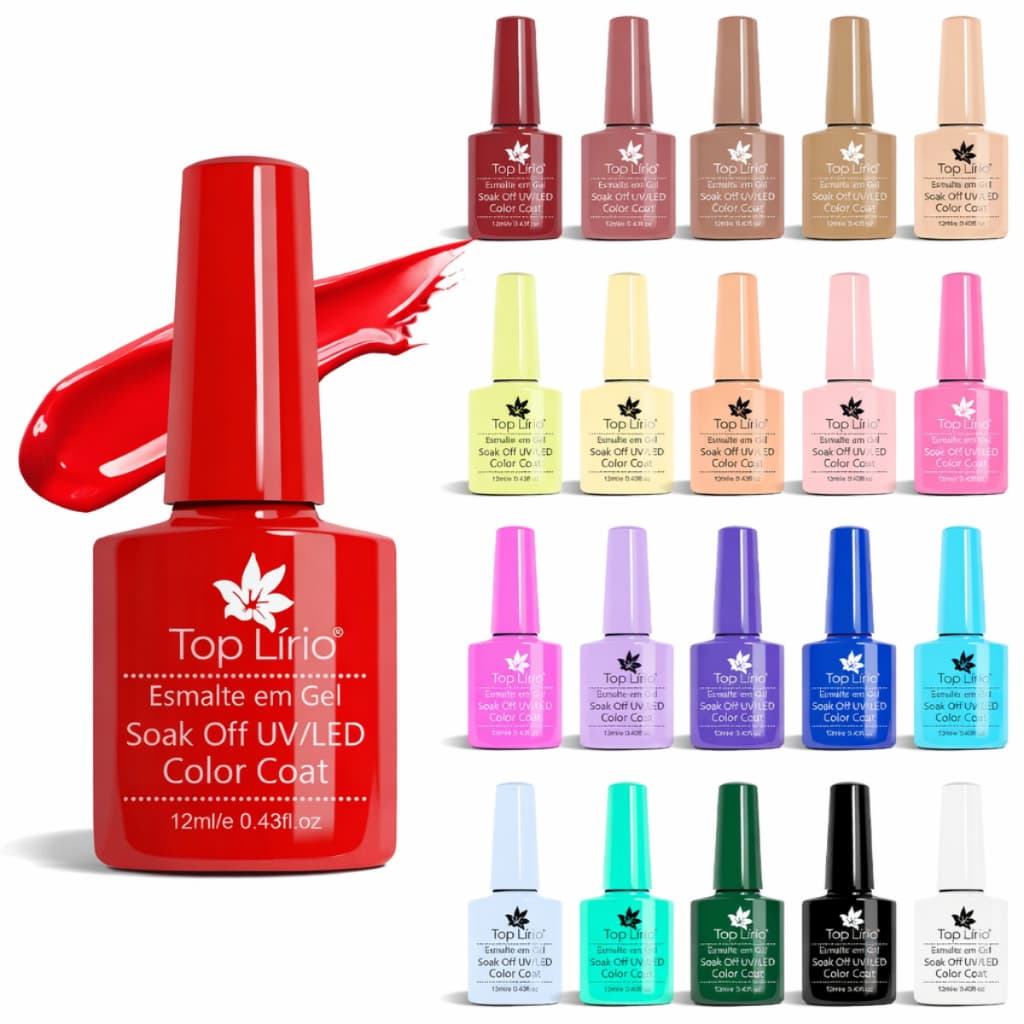 Kit 10 Esmaltes Unha Gel Polygel Manicure Pedicure
