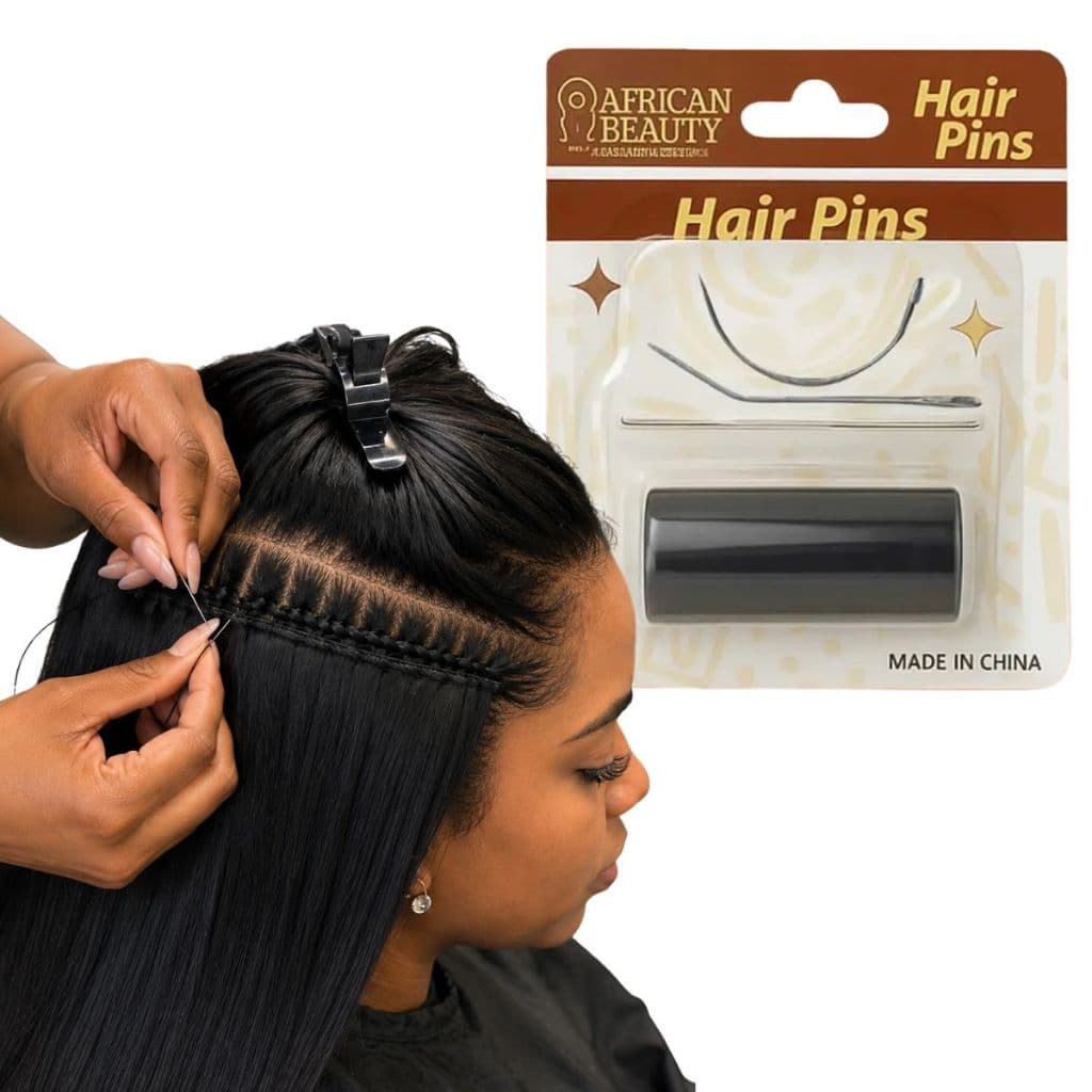 Kit Costura Para Entrelace Mega Hair 3 Agulhas E 1 Linha African Beauty