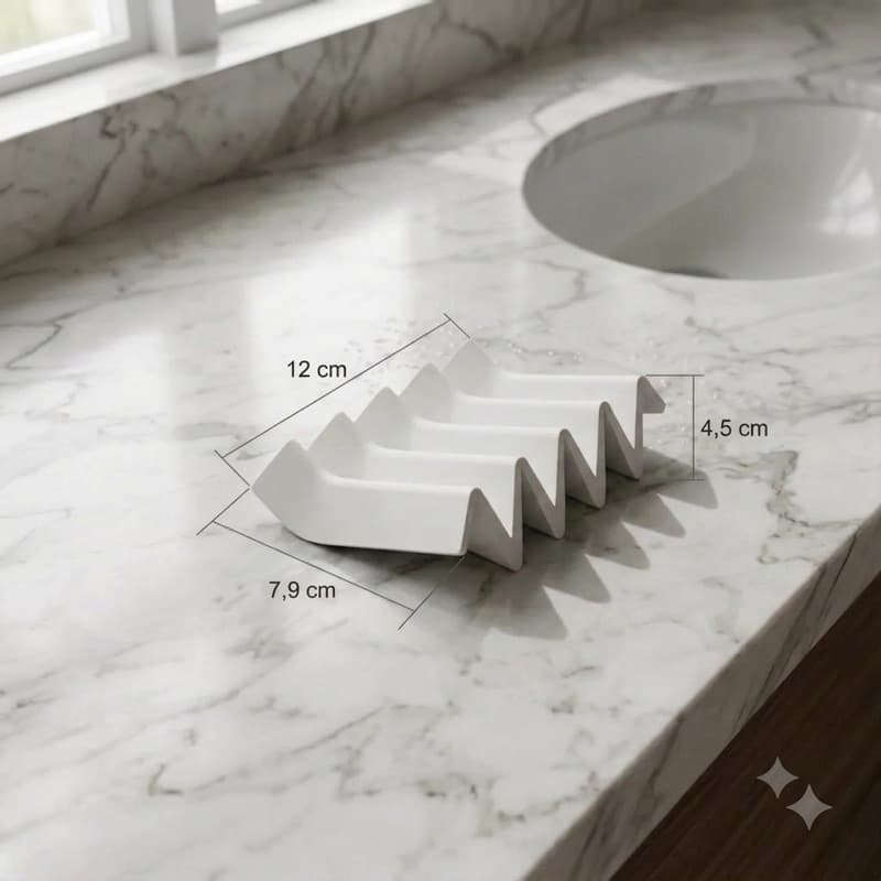 Saboneteira para Banheiro e Lavabo com Drenagem Escoamento Moderna Minimalista Premium Evita Lodo