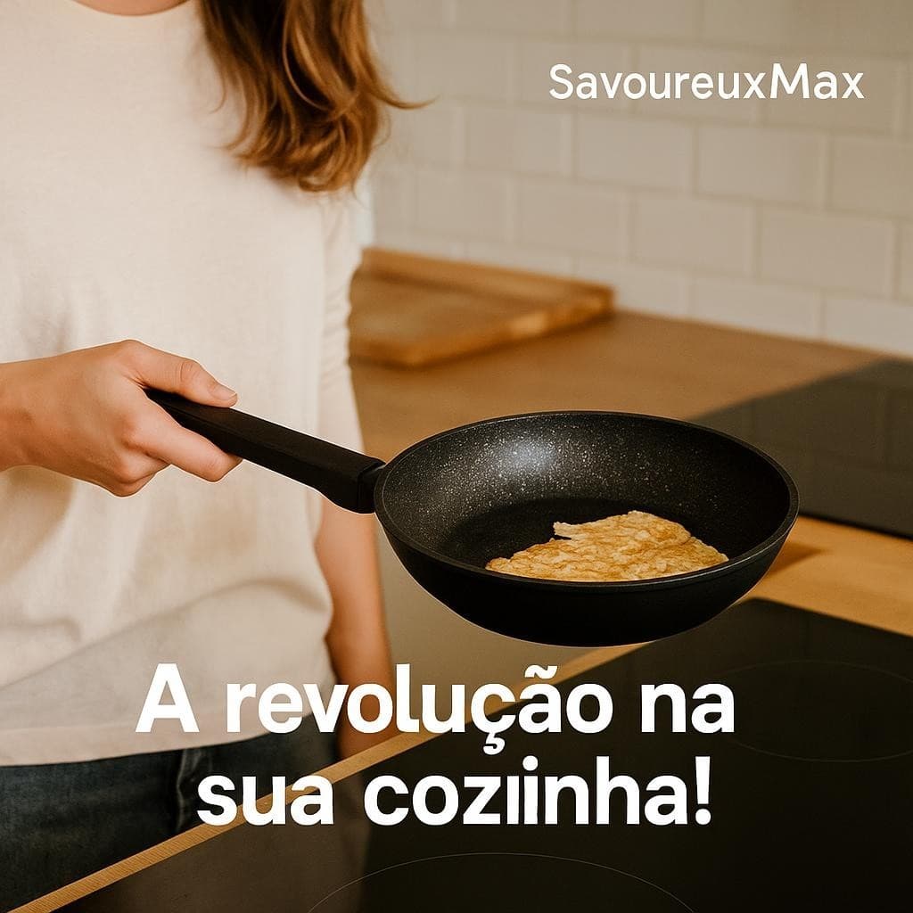 Frigideira sem tampa , Frigideira Cerâmica 26cm Fundo de Indução Antiaderente Saúde, Preta