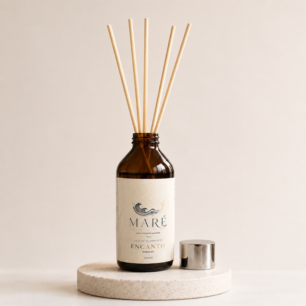 Difusor e Aromatizador de Ambiente 200ml Morango Aromatizador Maré Premium