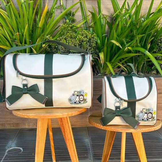bolsa maternidade kit 2 peças bau G e frasqueira multiuso M envio imediato