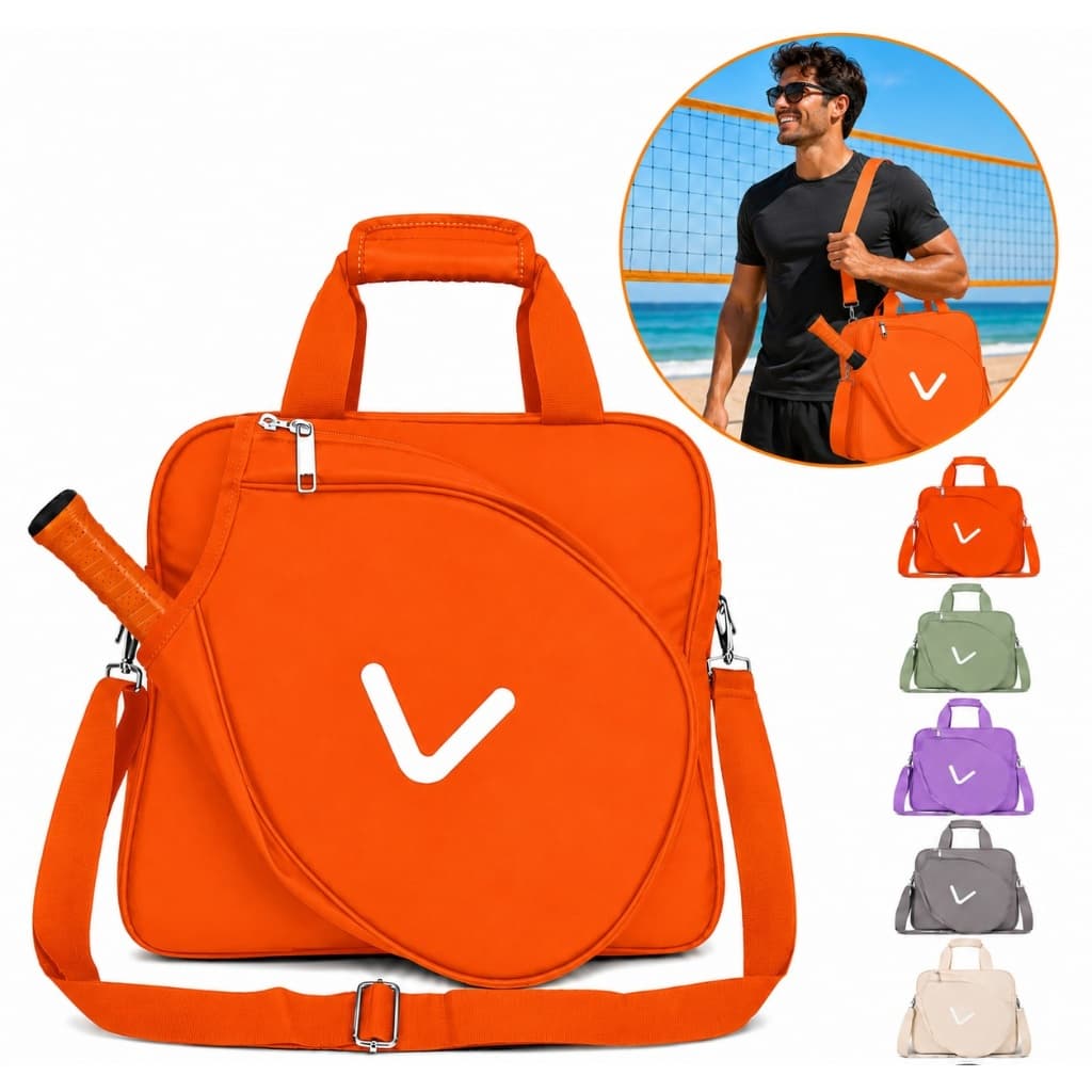 Bolsa Raqueteira para raquete Beach Tennis Frescobol Resistente Impermeável transversal e com alça de mão espaçosa