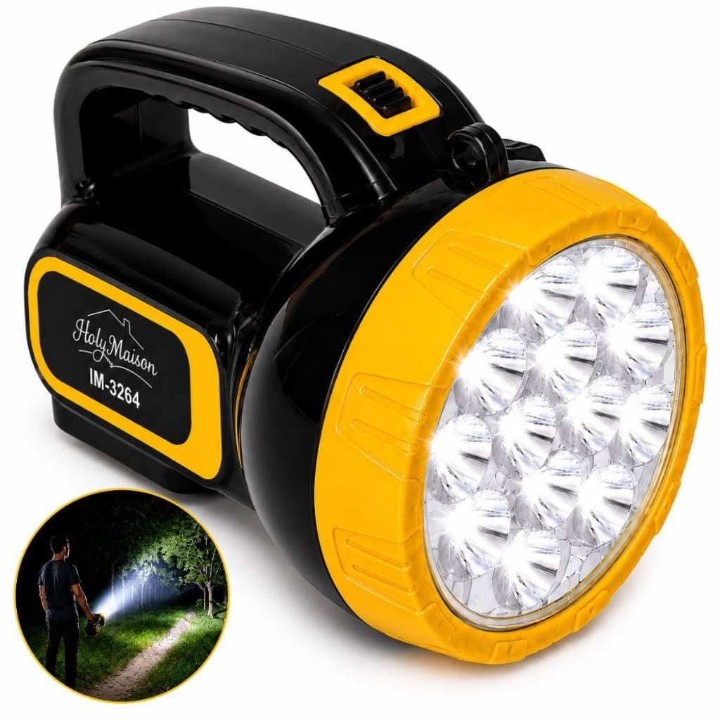 Lanterna Portátil Recarregável 3W 18 LEDs para Camping e Pesca 3W Bivolt com Alça