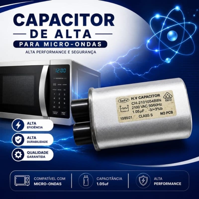 Capacitor de Alta para Micro-ondas | Especificação: 1.05uF