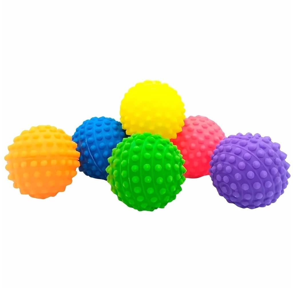 Kit 6 Bolas Cravo Grande Brinquedo Pet Mordedor Cachorro Cores Sortidas