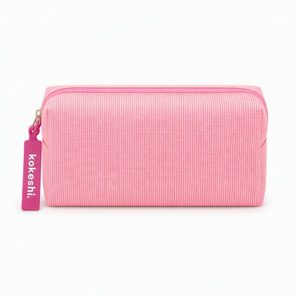 Necessaire de Tela Rosa Kokeshi