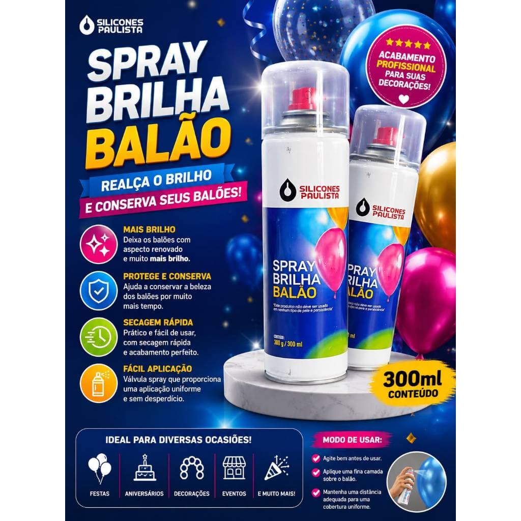SPRAY BRILHA BALÂO SILICONE PAULISTA