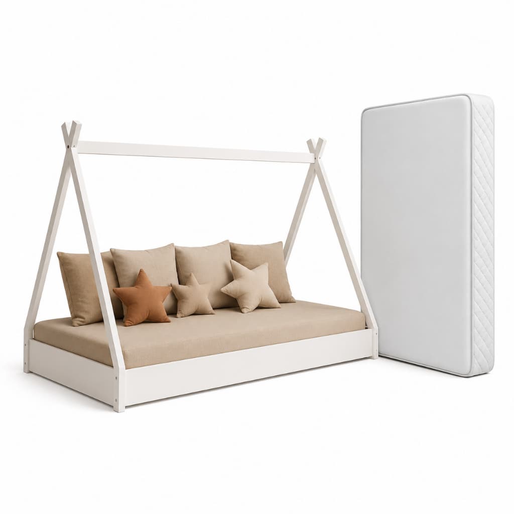 Cama Montessoriana Juvenil 150 Cm Bipartido Modelo Cabana Mega Oferta