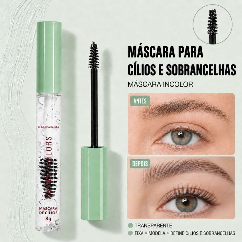 Máscara Incolor Para Cílios e Sobrancelhas Maxima Definição Controle e Naturalidade