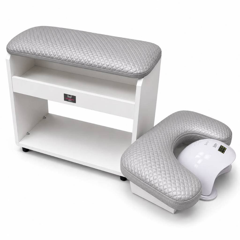 KIT SPA Suporte Pedicure Podologia Apoio de Pernas S19 + Apoio de Punho Para Manicure Sirius Nails Designer S28