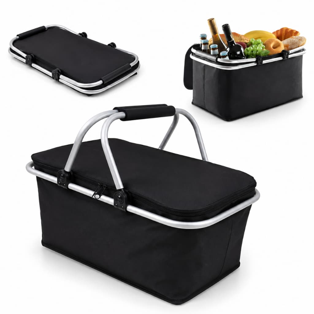 Cesta Térmica Dobrável 30L Bolsa Grande Piquenique Praia Camping Viagem Compras Cooler Impermeável Reutilizável Portátil