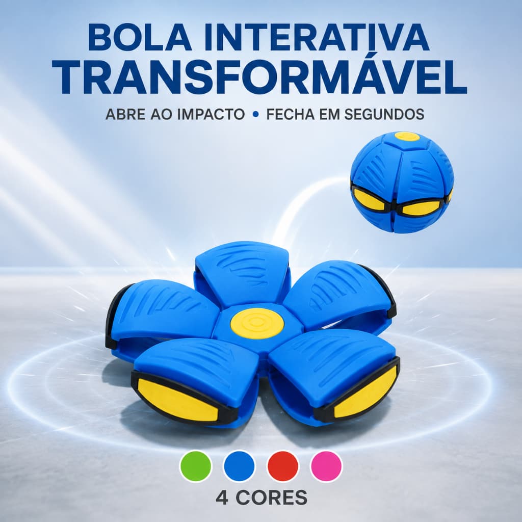 Bola Mágica Voadora Pet Cachorro Vira Disco Frisbee Brinquedo Interativo