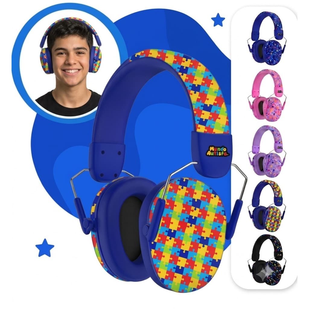 Abafador Autismo TEA PRO34 DB MUNDO AUTISTA (ORIG) Protetor Auricular  Fone/Ouvido 🗣️ Auricular/ Ruido/ tea/ tdah