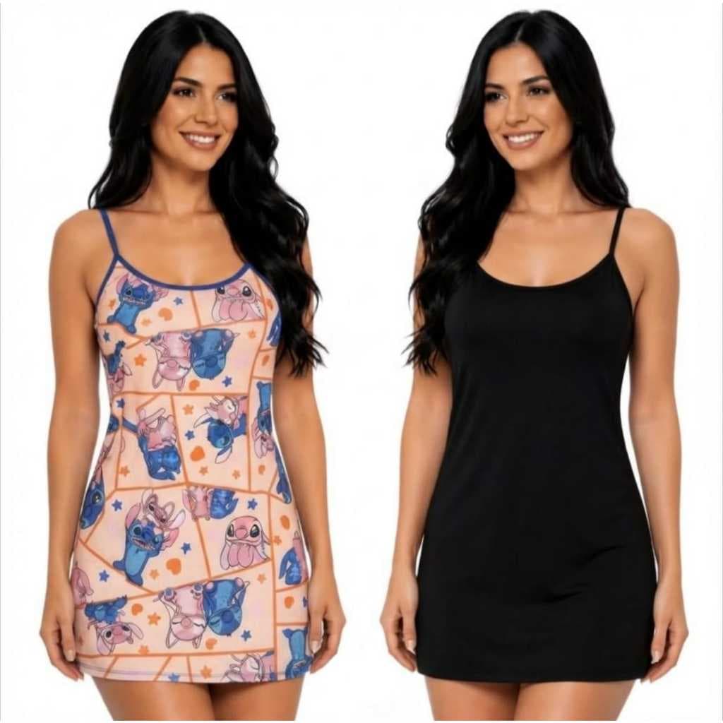 Camisola Feminina Estampada e Lisa Alça Fina Pijama Feminino Leve e Confortável Dormir