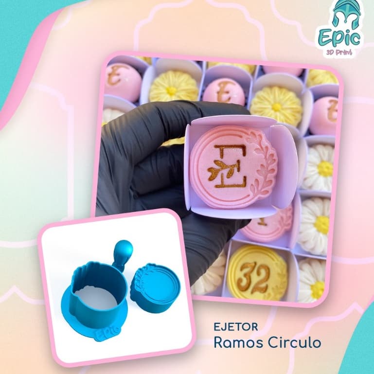 Ejetor para brigadeiros modelador circulo com Ramos Ramo