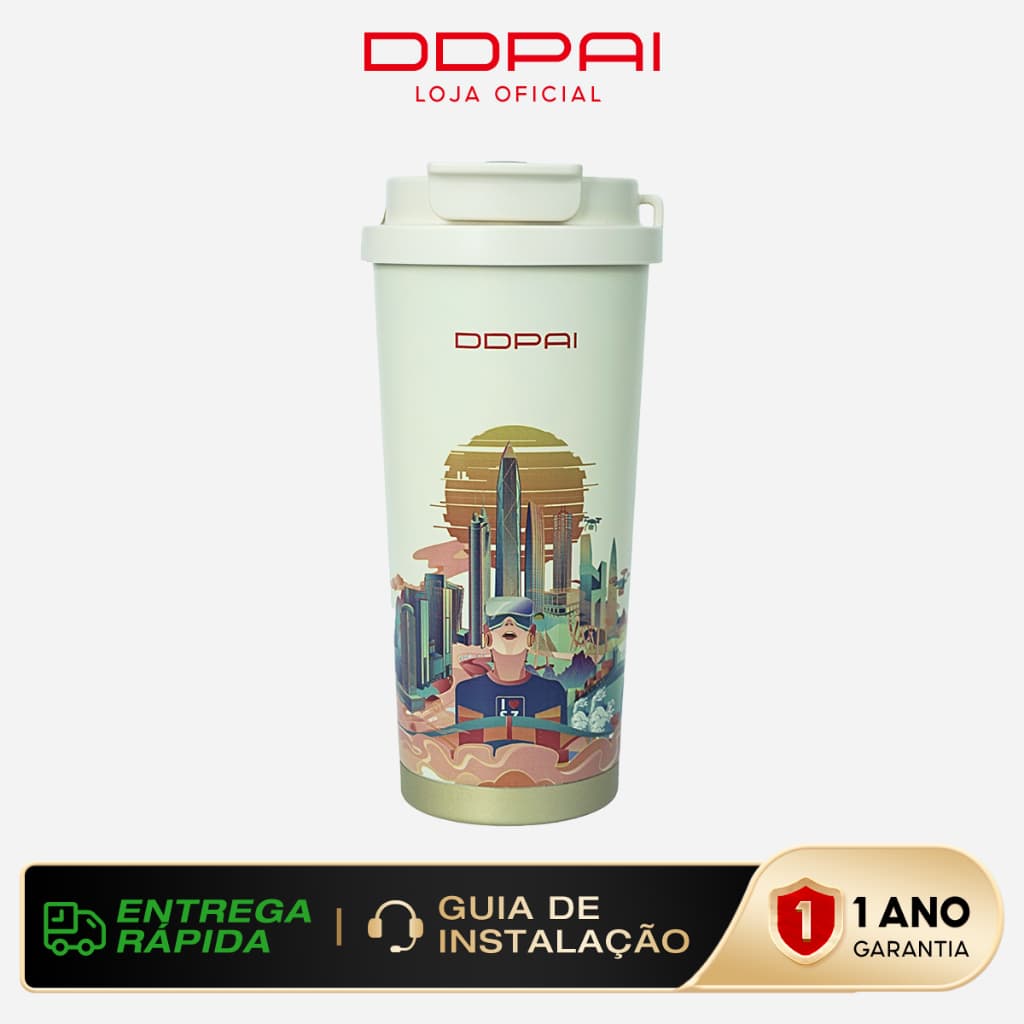 Copo de Café DDPAI em Aço Inoxidável - Caneca Térmica para Bebidas Quentes e Frias, à Prova de Vazamentos