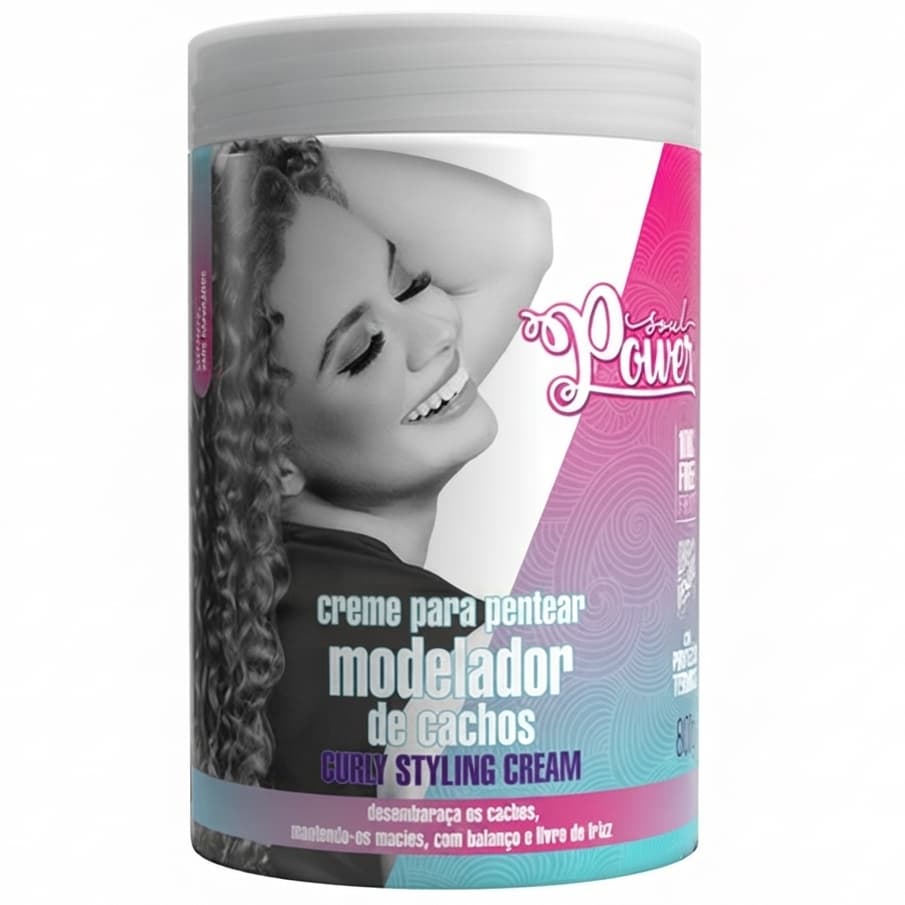 Creme Para Pentear Modelador De Cachos Soul Power 800g