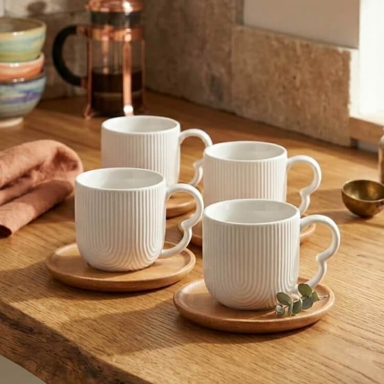 Xícaras de Café Cremeira Kit para Cozinha e Mesa Posta Cantinho do Café