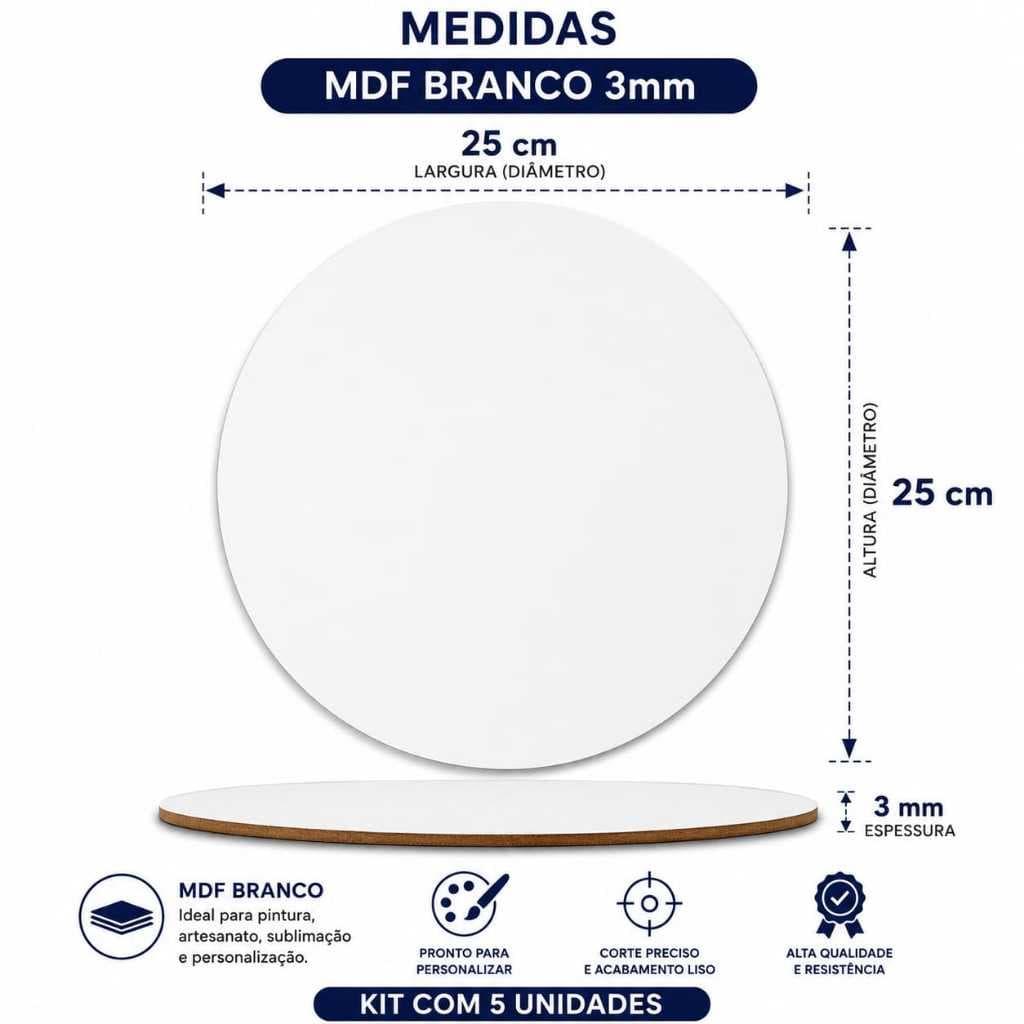 kit com 5unid cakes board 25 cm sem gravação do logo
